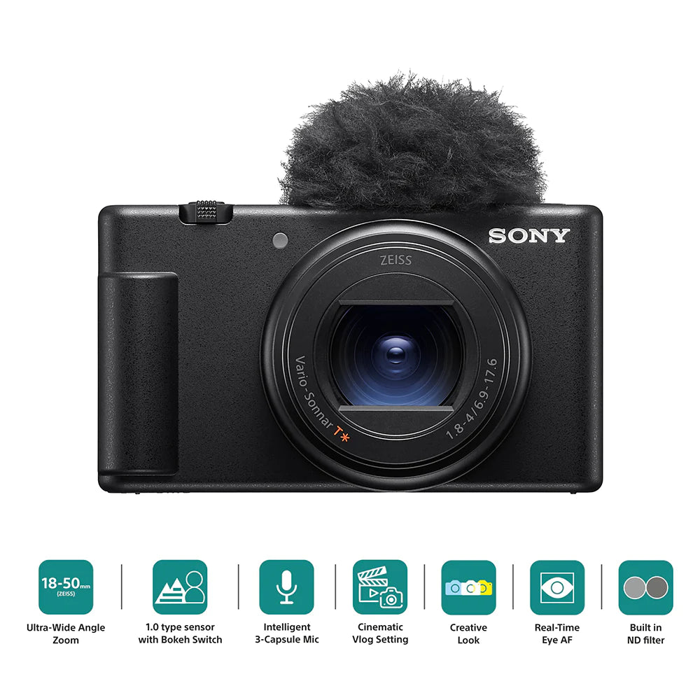 Sony ZV-1 II Vlog Camera With 18-50mm Wide-Angle Zoom Lens