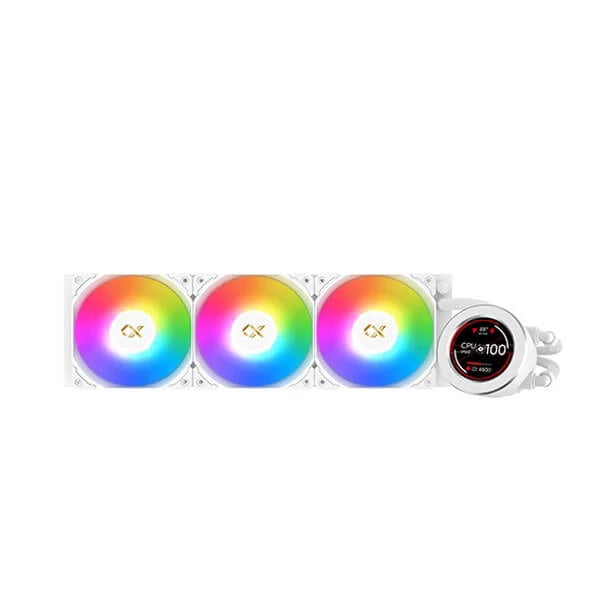 Xigmatek Frozr-O II 360 Arctic ARGB 360mm CPU Liquid Cooler With LCD Display (White)