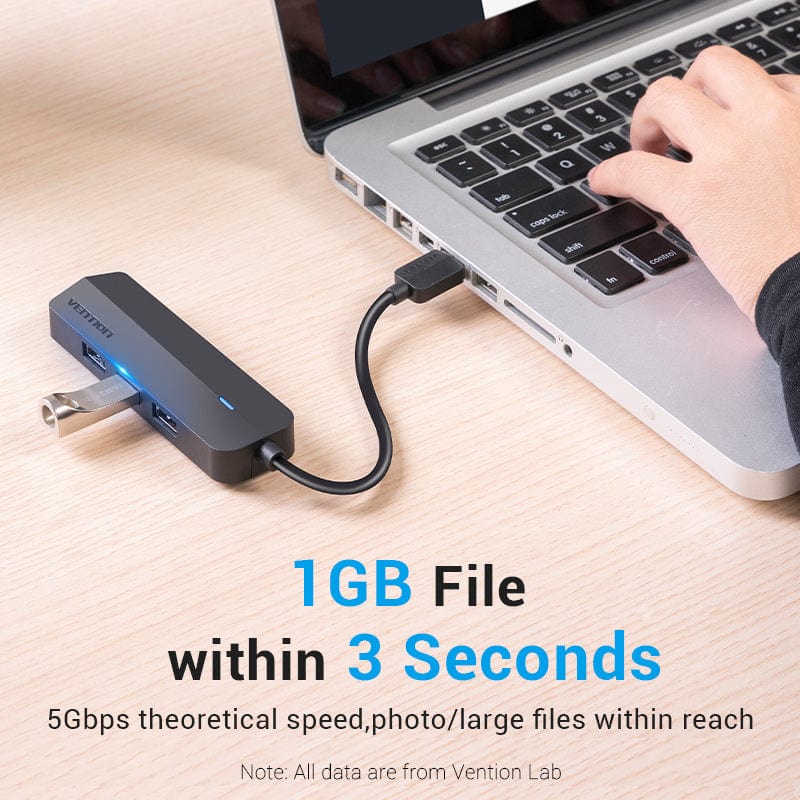 Vention 3-Port USB 3.0 Hub with Gigabit Ethernet Adapter