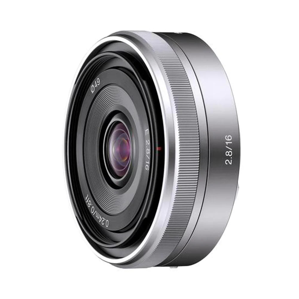 Sony SEL16F28 E Mount - APS-C 16mm F2.8 Prime Lens (Silver)