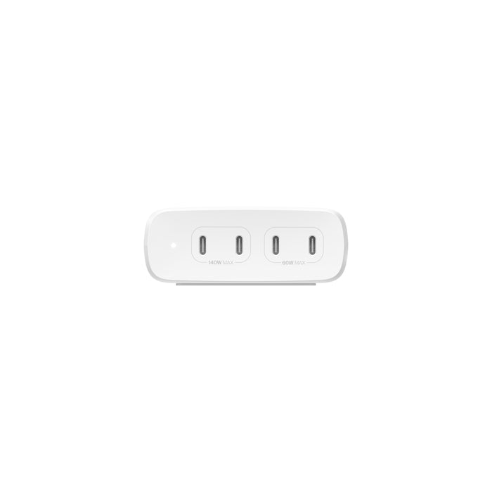 Belkin BEL 200W USB-C CHARGER,GAN,4-PORT,WHT,2M CORD