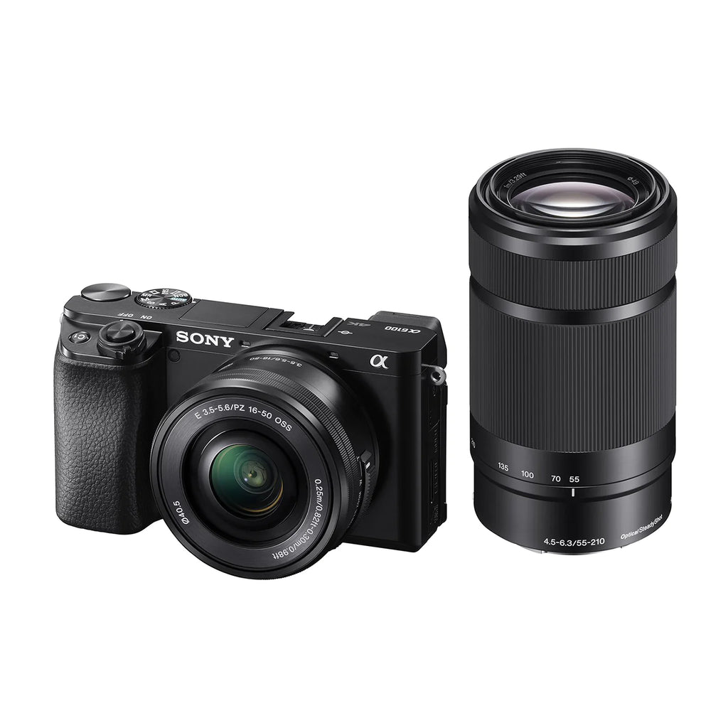 Sony Alpha 6100 APS-C Camera With Fast AF (ILCE-6100Y) Mirrorless Camera With A 16-50mm And 55-210mm Zoom Lenses