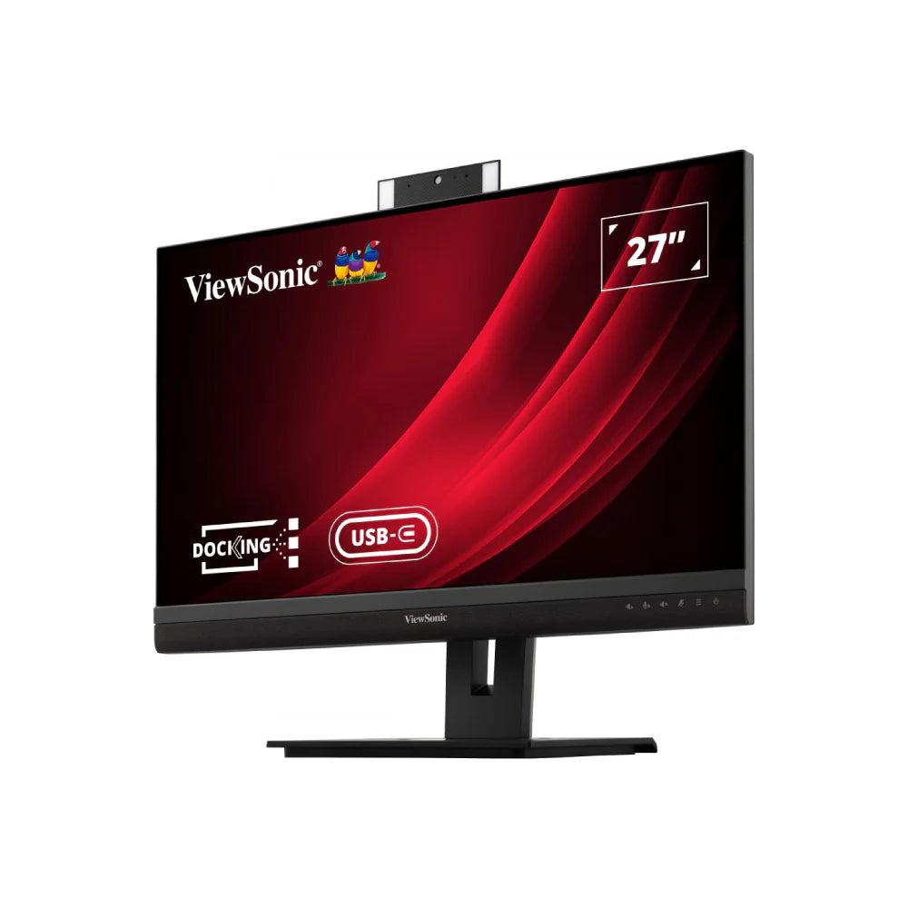 VIEWSONIC VG2756V-2K 27” QHD Webcam Docking Monitor with Built-in LED Fill Lights and Two-Way Noise-Reduction