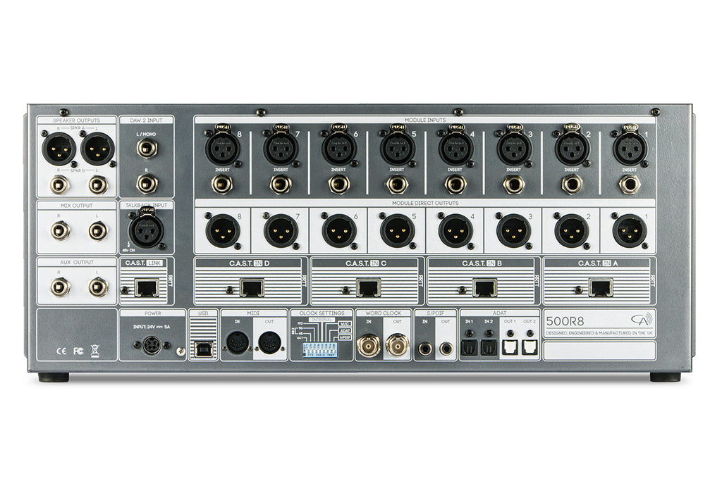 Cranborne Audio 500R8 - Analogue/Digital Hybrid USB Audio Interface, Summing Mixer, and 500 Series Rack