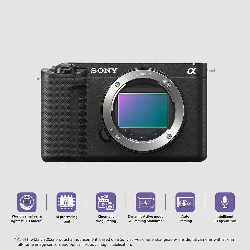 Sony Alpha ZV-E1L Full-Frame Interchangeable-Lens Mirrorless Vlog Camera (With 28-60mm Zoom Lens)