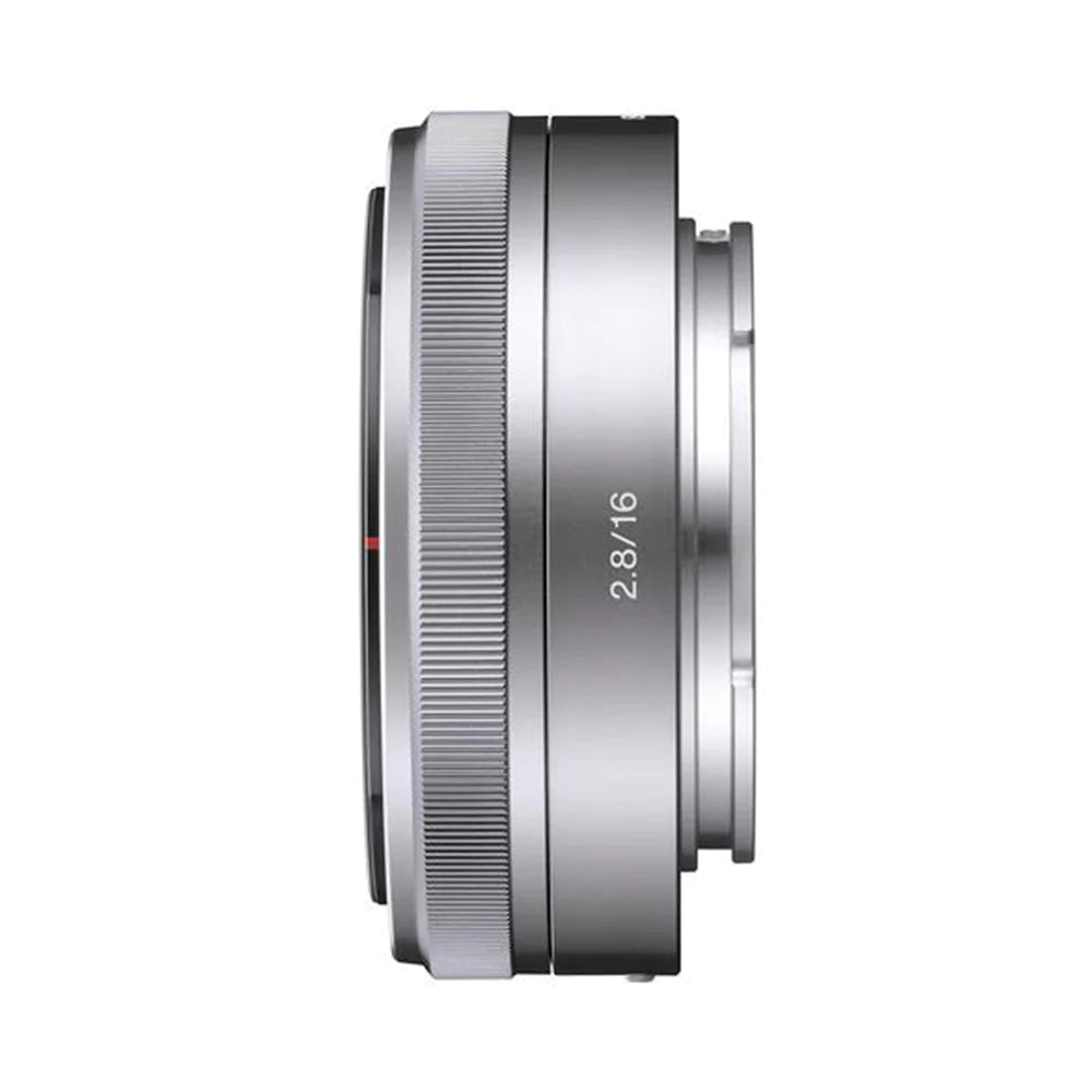 Sony SEL16F28 E Mount - APS-C 16mm F2.8 Prime Lens (Silver)