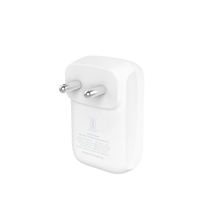 Belkin BEL PD 42W PPS USB-C WALL CHARGER, WHT