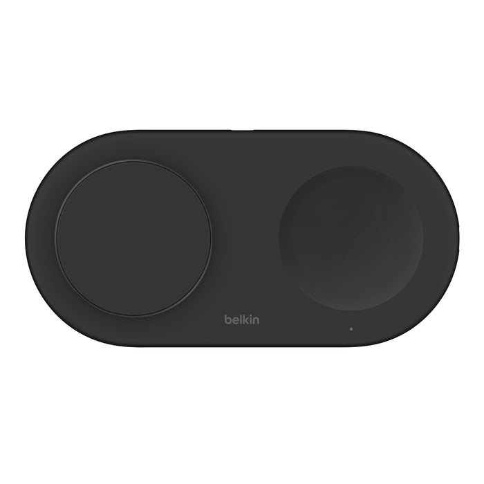 2-in-1 Magnetic Wireless Charging Pad with Qi2 15W Black