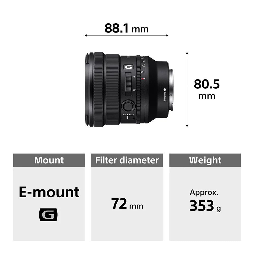 Sony FE PZ 16–35 Mm F4 G (SELP1635G) E-Mount Full-Frame, Wide-Angle Zoom G Lens