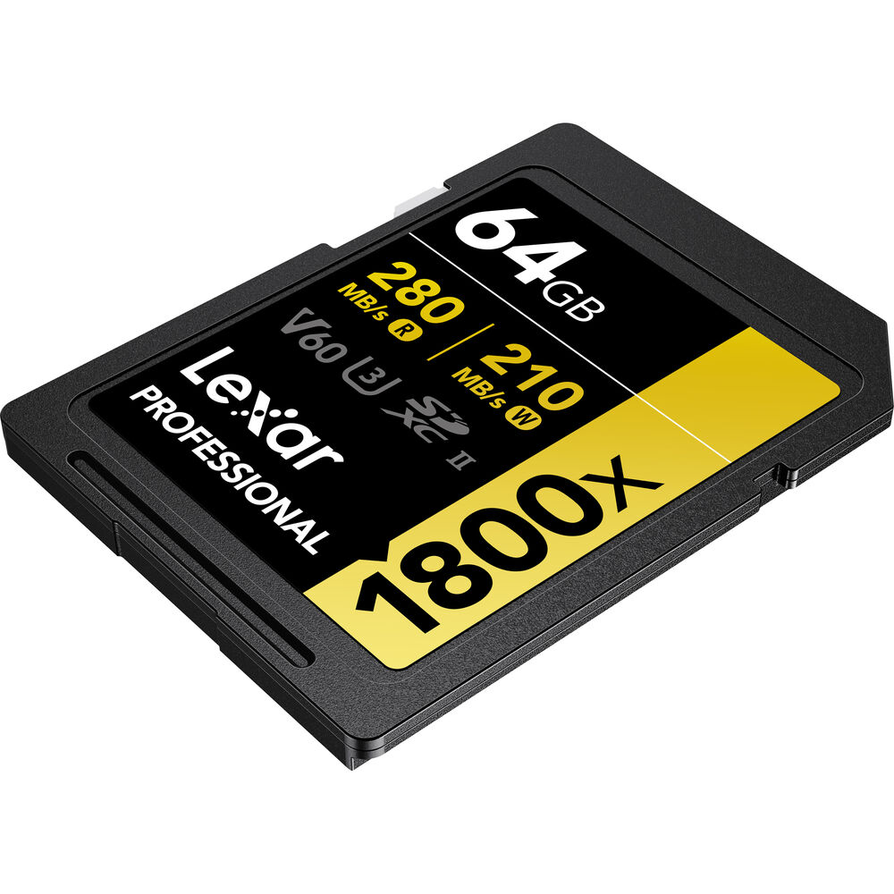 Lexar 64GB Professional 1800x UHS-II SDXC Memory Card