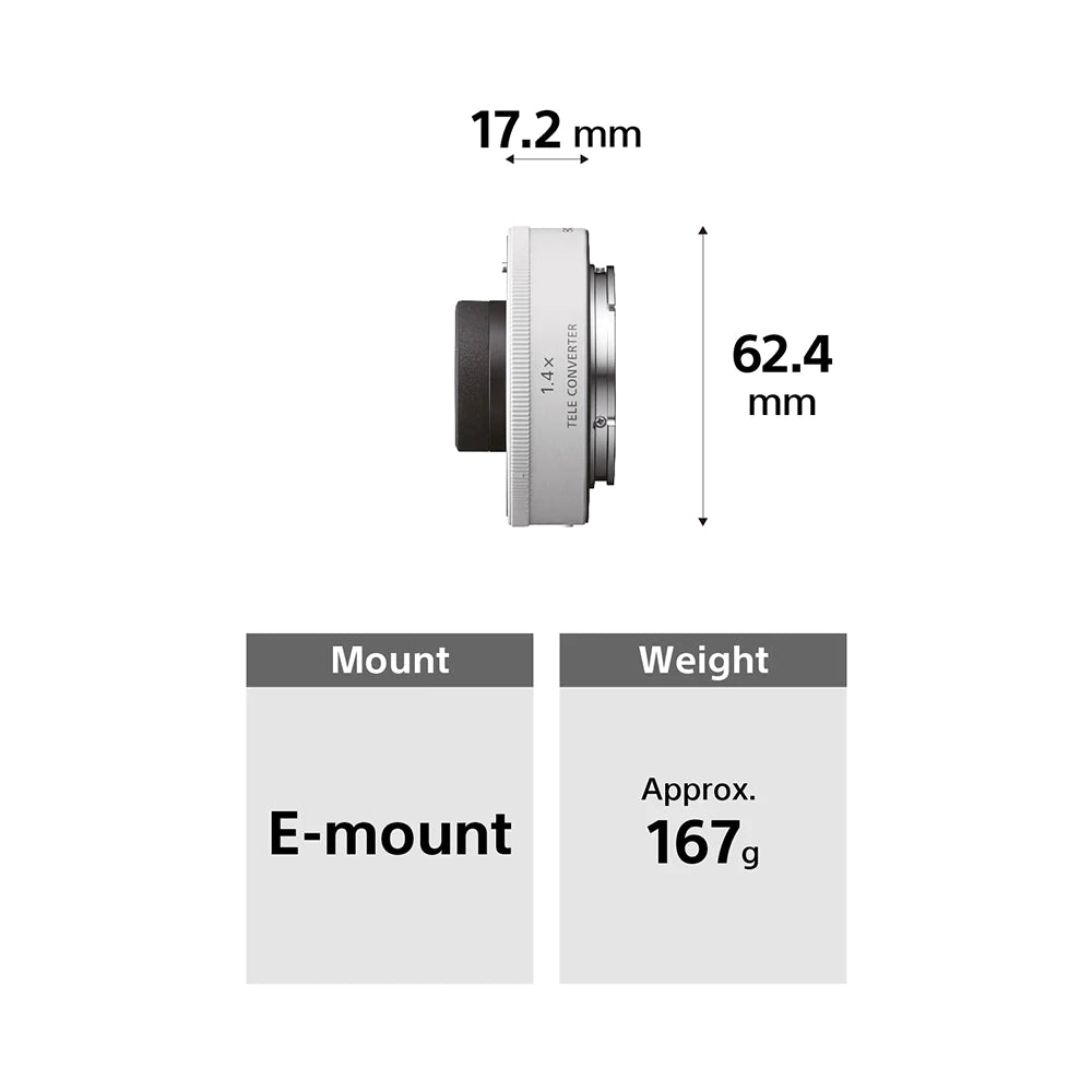 Sony 1.4x Teleconverter Lens (SEL14TC) E-Mount Full-Frame