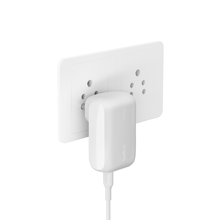 Belkin BEL PD 42W PPS USB-C WALL CHARGER, WHT