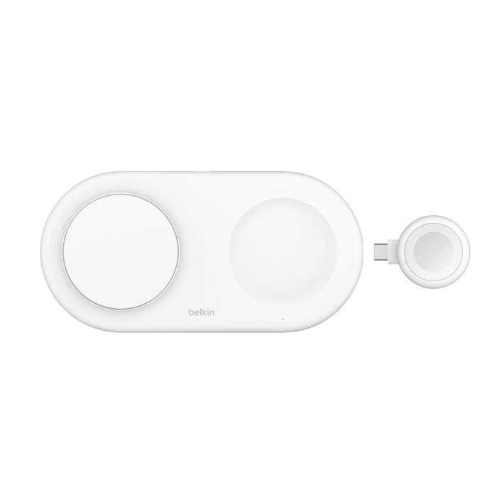 Belkin 3-in-1 Magnetic Wireless Charging Pad with Qi2 15W White