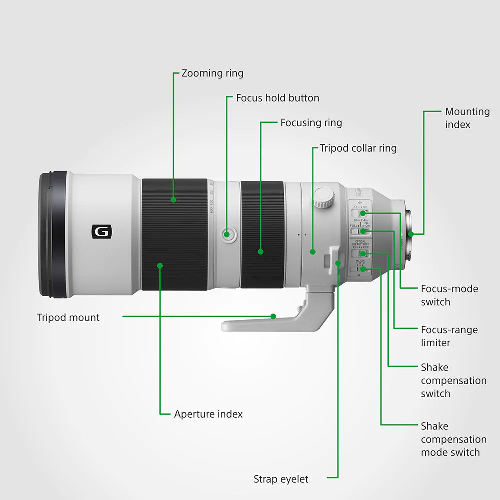 Sony FE 200–600 Mm F5.6–6.3 G OSS (SEL200600G) E-Mount Full-Frame, Super-Telephoto Zoom G Lens