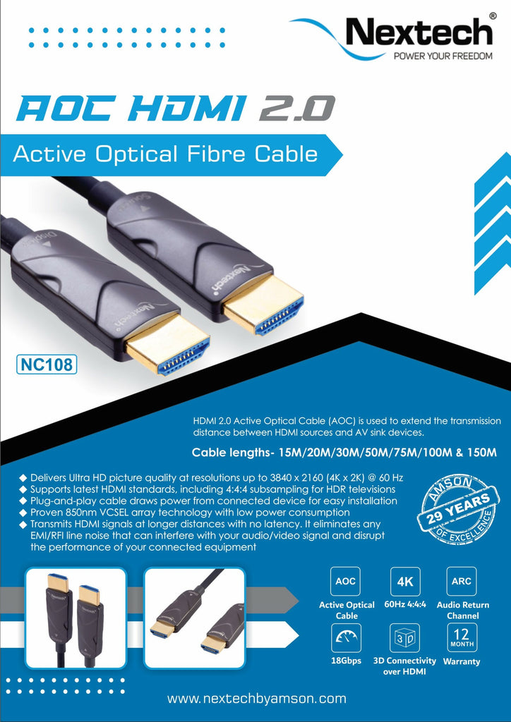 AOC HDMI 2.0 Cables 4k@60hz