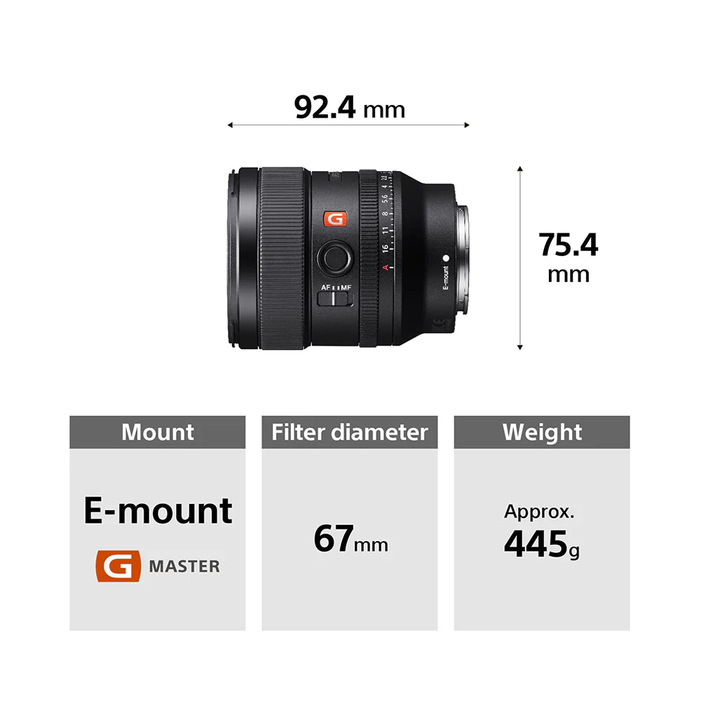 Sony FE 24mm F1.4 GM (SEL24F14GM) E-Mount Full-Frame, Wide-Angle Prime G Master Lens