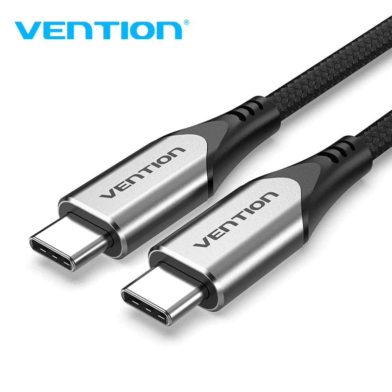 Vention Cotton Braided USB-C to USB-C 3.1 Cable 0.5/1/1.5M Gray