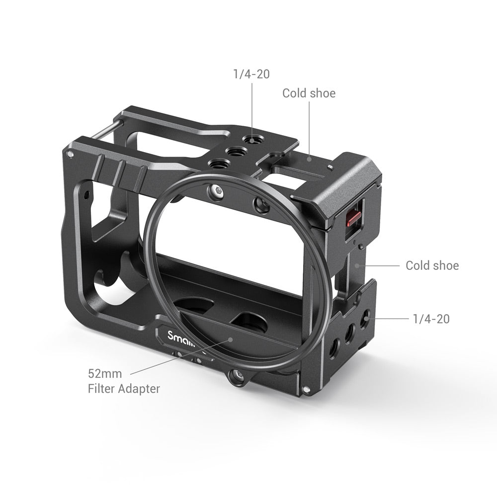 SmallRig Vlogging Camera Cage and 52mm Filter Adapter for Insta360 ONE R 4K Edition 2901